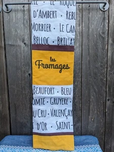 Apron 100% Cotton Yellow & Brown Rue Montmartre French Kitchen Apron Fromages NW - Bild 1 von 5