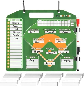 Magnetic Baseball Coach Clipboard, Dry Erase Coach Lineup Board, Premium Tactica - Picture 1 of 12