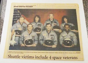 VTG ORIGINAL 12/29/86 DALLAS MORNING NEWS CHALLENGER EXPLODES ASTRONAUTS KILLED - Picture 1 of 6