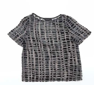 Dorothy Perkins Womens Grey Paisley Polyester Blend Blouse Size 8 - Picture 1 of 12