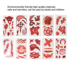 (T Set)10X Halloween Scar Tattoos Waterproof Horror Fake Bloody Wound Face Ags