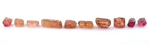 9.96 Gram TEN Assorted Color Crystals Gem Quality Facet Tourmaline Rough TL7S - Picture 1 of 4