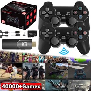 K8 Game Stick Retro Game Console 4K HD 2.4G Wireless Controller 64G 40000 Games - Picture 1 of 15