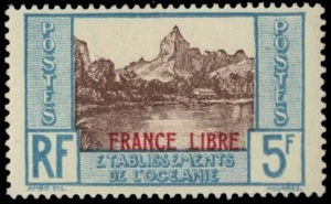 FRANZÖSISCH-POLYNESIEN 130 - Papetoai Bay "France Libre" (pb42707) - Bild 1 von 1