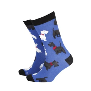 Mens Dog Lover Scottie Bamboo Novelty Socks | Sock Therapy by Smiling Faces - Picture 1 of 4
