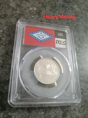 2003-S ARKANSAS Silver Proof Quarter PR70 PCGS FLAG LABEL NICE LOW PRICE!! - Image 1 of 4