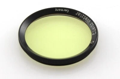 vintage Leitz Leica E34 O Amber Yellow Filter Black Rim - UK Seller - Image 1 of 4