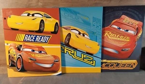Disney Pixar Cars 2 Pocket Folders Lightning McQueen Rust-eze Cruz Racing 3pc - Picture 1 of 5