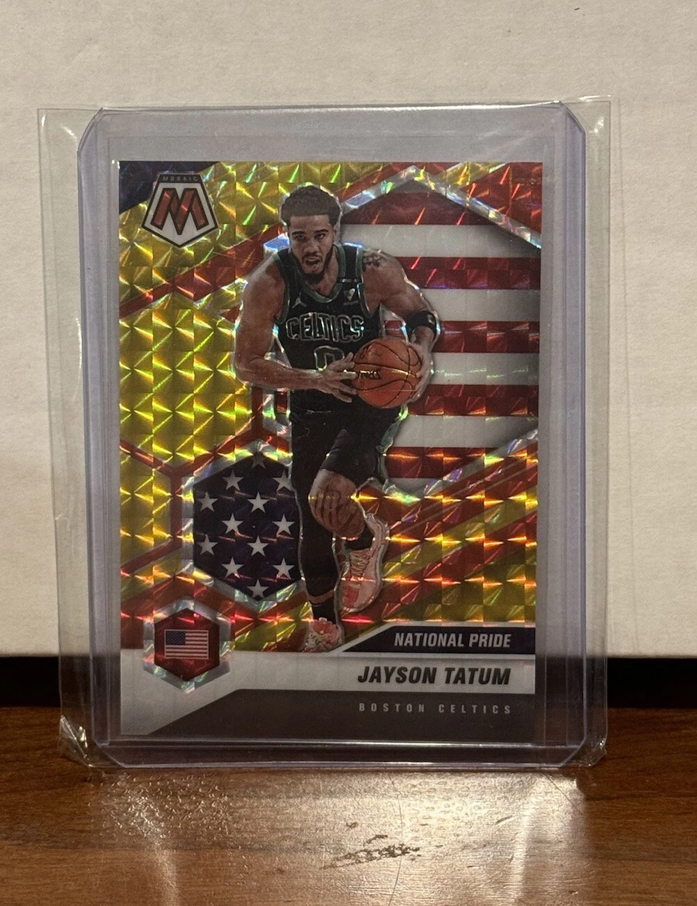 2020-21 MOSAIC CHOICE RED/YELLOW JAYSON TATUM NATIONAL PRIDE /88 BOSTON CELTICS