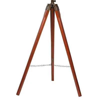 Antique Wooden Corner Floor Tripod Stand Vintage Brown Suitable For Camera - Image 1 of 4