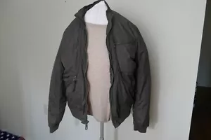 Chevignon Bomber Jacket Soft Shell Curved Zip Pockets Dark Grey Lightweight - Picture 1 of 7