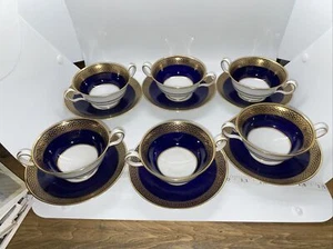 Vintage Spode Copelands Collamore Quarte Cream Soup Bowl And Saucer Lot 6 R5749 - Picture 1 of 15