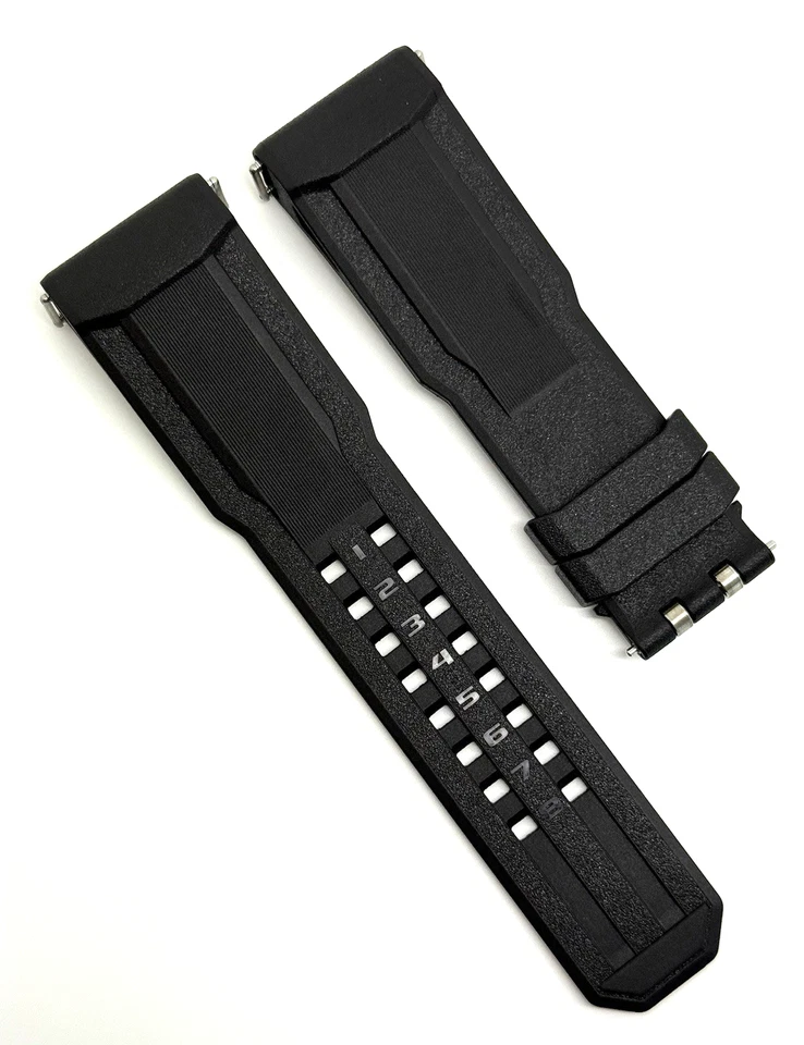 Jaeger LeCoultre 25mm x 22mm Black Rubber Watch Strap Band New Authentic OEM - Image 1 of 4