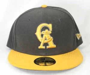 Gorra ajustada Los Angeles Angels New Era 59FIFTY Cooperstown talla 7 gris amarillo - Imagen 1 de 10
