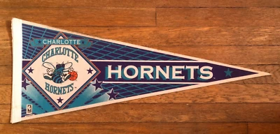 Vintage 1970's Charlotte Hornets Basketball Pennant Wincraft - Image 1 of 4