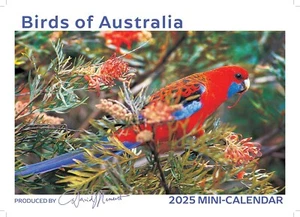 2025 Birds of Australia 12 Month Mini Pocket 15x21cm David Messent Wall Calendar - Picture 1 of 3