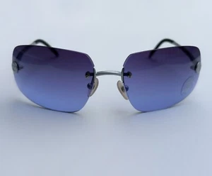 Rare 2000's CHANEL SPORT 4035 CC Logo Y2K Sunglasses Blue Purple Gradient Lenses - Picture 1 of 19