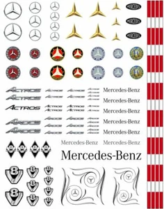 New Mercedes Scale Semi Tractor Truck Decals for 1:12/1:14/16 RC - Picture 1 of 1