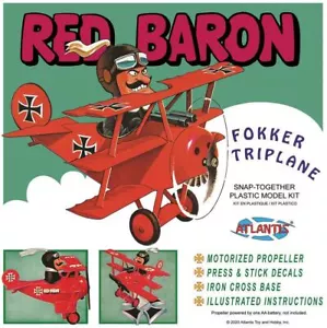Snoopy Red Baron Fokker Tri Plane Snap Together Model Kit SEALED 02SAT03 - Picture 1 of 3