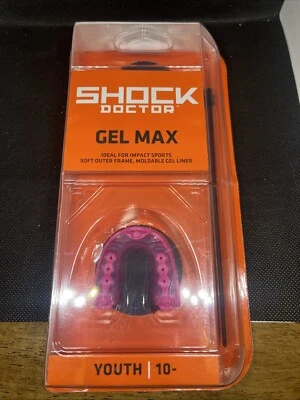 Shock Doctor Gel Max Sin Tirantes Boil & Bite Juvenil 10- Rosa Gel Ajuste 6200Y-AU Foto 1 de 2