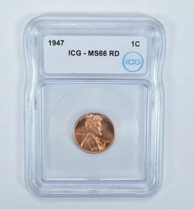 1947 Lincoln Wheat Cent MS66 RD ICG - Picture 1 of 5