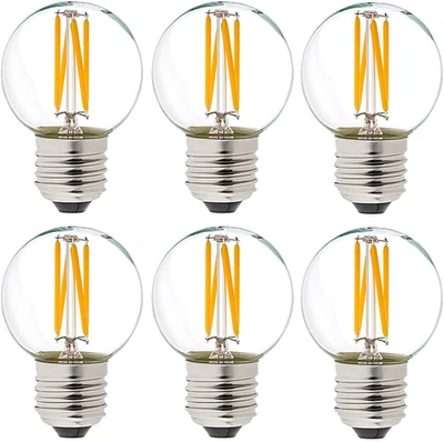 Litehistory Dimmable G16.5 Led Bulb 40W G16 1/2 Led Edison Bulb 2700K 4W E26 Glo - Image 1 of 4