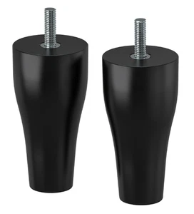 Pack of 2 IKEA KABBARP Legs for BESTA Table Cabinet Wardrobe, black, 4" (10 cm) - Picture 1 of 4
