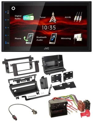 JVC USB Bluetooth MP3 DAB 2DIN Autoradio für BMW 3-er E46 2002-2006 1 Schalter - Bild 1 von 4