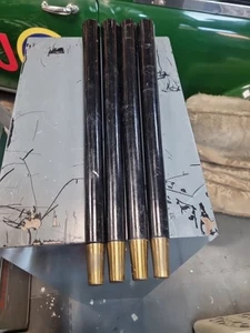 Schwarze konische Holzmöbel Tischbeine 18" Vintage Stil Retro Dansette x 4 - Bild 1 von 9