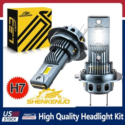 2x H7 LED Headlight Bulbs For BMW Motorcycle F700GS F800GS K1200 R1200 High Low - Image 1 of 4