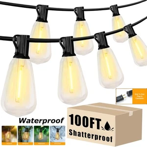 Outdoor String Lights,ST38 Shatterproof Dimmable Connectable LED Christmas Light - Picture 1 of 24