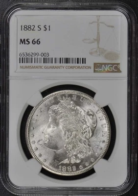 1882-S Morgan Dollar MS-66 NGC VIDEO - Image 1 of 4