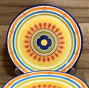 5er SET - PIER 1 MEXICALI - 8 7/8" IRONSTONE SALAT MITTAGESSEN TELLER - GEBRAUCHT, IN EINWANDFREIEM ZUSTAND - Bild 1 von 6