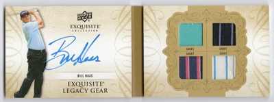 2014 Upper Deck Exquisite Golf Legacy Gear Booklet Auto Bill Haas 09/25 - Image 1 of 2