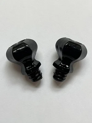 (2) Perillas de tirador de cajón de gabinete vintage de cristal negro CCH Glass Era Foto 1 de 2