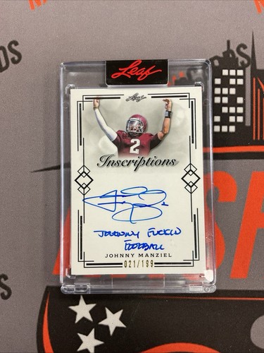 2022 Leaf Inscriptions - Johnny Manziel Auto /199 - Sealed ON CARD ...