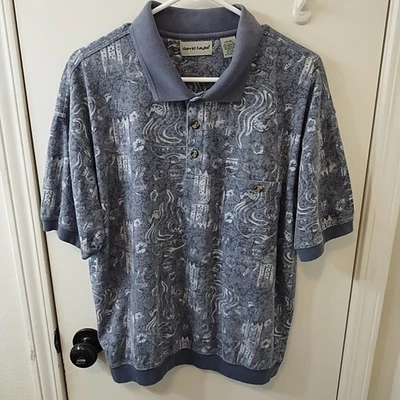 Camisa polo gris vintage para hombre David Taylor talla L 42-44 Foto 1 de 4