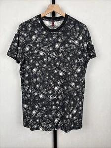 NEW Ay Guey Rococo Tee Shirt Mens Medium Black Gray Skulls All Over Print Cotton - Picture 1 of 12