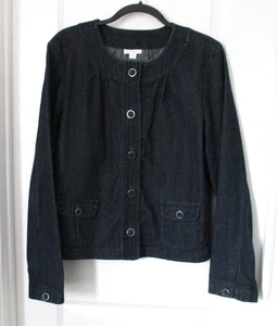Charter Club Womens Denim Jean Jacket Blue Button Up Long Sleeve Sz XL - Picture 1 of 10