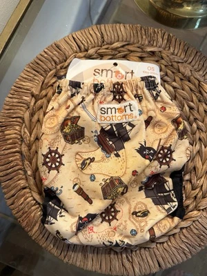 Smart Bottoms Organic Cotton 10-35 Lbs Pirate Ahoy Cloth  NEW! Dream Diaper - Image 1 of 3