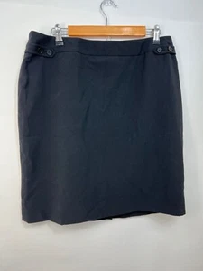 Josephine Studio Black Lined Stretch Back Zipper Closure Pencil Skirt Womens 14P - Picture 1 of 7