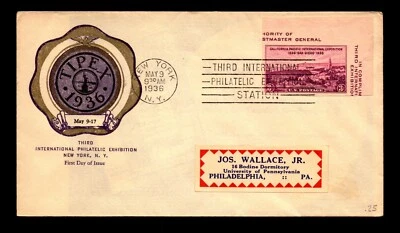 SC# 778 FDC / Rice Gold & Violet Cachet / Label Address - L13320 - Image 1 of 2