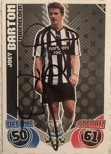 Match Attax 2010/11 Joey Barton Hand Signed Newcastle United FC 229 Topps - Bild 1 von 2