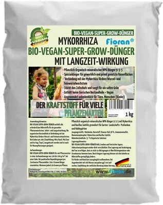 Fioran Bio Super Grow 1 5 15kg Mykorrhiza Bio Vegan Dünger Langzeitwirkung inten - Bild 1 von 3