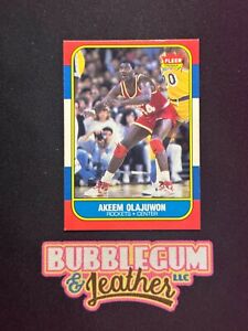 1986-87 Fleer Basketball Hakeem Olajuwon Akeem #82 Rookie RC HOF