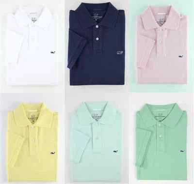 NWT Vineyard Vines Men's Slim Fit Polo Shirt Whale Logo XS S M L XL XXL - Image 1 of 4