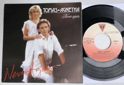 TOMAS & AGNETHA Never Again 1982 SPAIN ORG 7" Abba 45 MINTY! Polar Music - Image 1 of 2