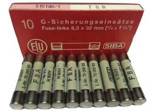 SIBA 70 065 63 8A Fuse Quick Acting F8A 500V typ 189020 JPSF027 Qty x/5/10 - Picture 1 of 7