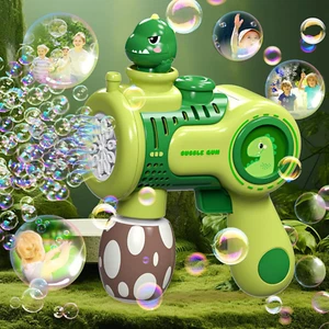 Easter Dinosaur Bubble Gun for Todddles Kids 2-4-8-10, Automatic Bubble Machine - Picture 1 of 12