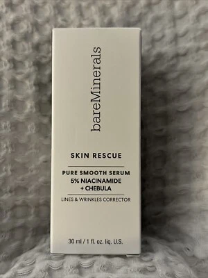 Bare Minerals Skin Rescue Pure Smooth Serum Wrinkles Corrector 1fl oz Skincare - Image 1 of 4